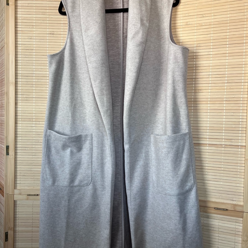 Joie Beige Sleeveless Long Sweater Vest